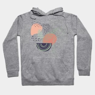 Abstract shapes dots line and leaves digital design Hoodie